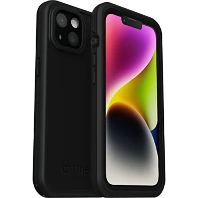 Image de OtterBox Fre Coque pour iPhone 14 avec MagSafe, étanche (IP68), Résistant aux chocs, protection fine protecteur d&#039;écran intégré, supporte 5 x plus de chutes que la norme militaire, Noir