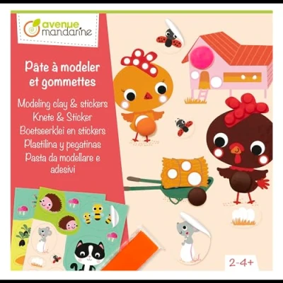 Image de Avenue Mandarine KC161C Coffret créatif enfant PATES A MODELET ET GOMMETTES À partir de 2 ans