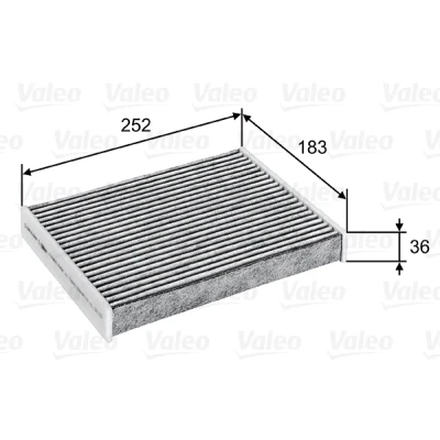 Image de VALEO CLIMFILTER PROTECT 715802 Filtre d&#039;habitacle à charbon actif 251 180 35 RENAULT: Zoe