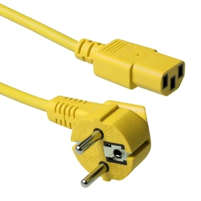 Image de ACT Câble d&#039;alimentation Schuko C13 1,2 m Jaune (AK5141)