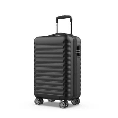 Image de NUMADA Valise Cabine Upfly 20&#039; ABS (53x33,5x22cm) avec Fermeture à Combinaison et 4 roulettes Doubles 360. Bagage Rigide résistante légère intérieur compartimenté Noir