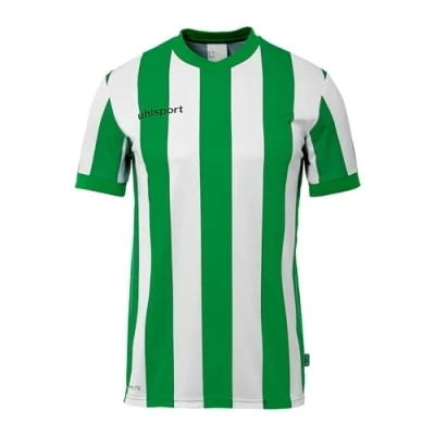 Image de uhlsport Mixte Stripe Shirt Manches Courtes Retro, Vert/Blanc, M EU