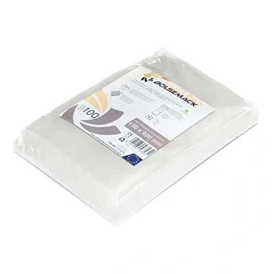 Image de Bolsemack Lot de 100 Sacs sous Vide 15 x 60 cm pour Toutes Les Machines à emballer et Aliments très Solides résistants la déchirure Alimentaire sans