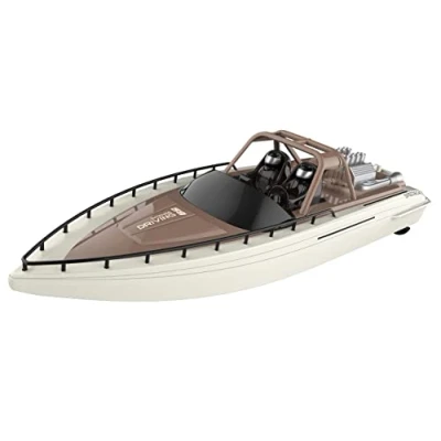 Image de Amewi 26101 Aimee Speed Bateau 380 mm 15 km/h 2,4 GHz RTR Marron/Blanc crème