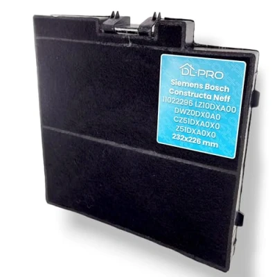 Image de DL pro Filtre à charbon actif pour hotte aspirante Siemens Bosch Constructa Neff 11022296 LZ10DXA00 DWZ0DX0A0 CZ51DXA0X0 Z51DXA0X0 232 x 226 mm