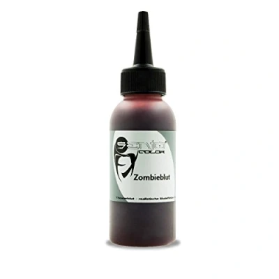 Image de Faux Sang halloween Artificiel Zombie 75ml Rouge Foncé soluble dans l&#039;eau Senjo Color Maquillage Liquide