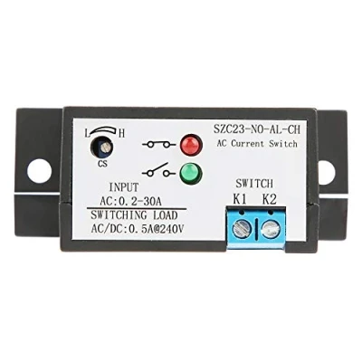 Image de Interrupteur de Détection Courant Normalement Ouvert AC 0,2 30A SZC23 NO AL CH Réglable Sans à Tube MOS