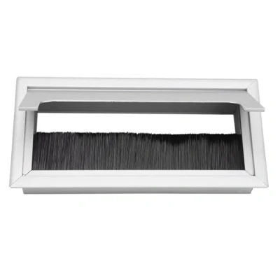 Image de Câble en Alliage d&#039;aluminium Sortie carrée Ordinateur Bureau Passe Fil Couvercle de Trou (moyenne)