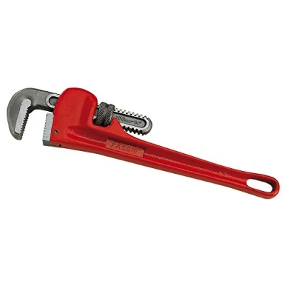 Image de FACOM Clé Modèle Américain 134A.18 Clef Plate Outils Mécanique Capacité 0 140mm Corps en Fonte Mors Fixe Interchangeable Acier Traité 55 HRc Mâchoire Mobile Forgé