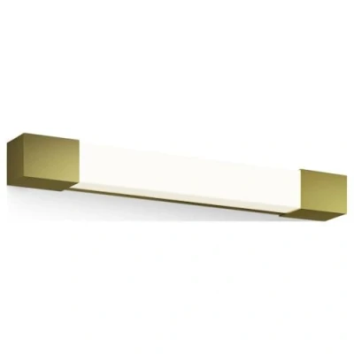 Image de Philips Rover miroir LED carré, 5W, 750 lm, 2700K, laiton, IP44, résistant à l&#039;eau