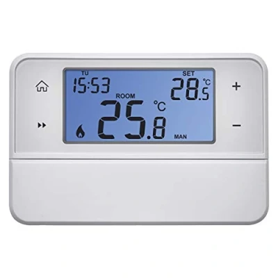 Image de Emos Thermostat d&#039;ambiance numérique avec prise en charge OpenTherm programmable, filaire, montage surface, blanc, 12,6 x 8,4 2,6 cm