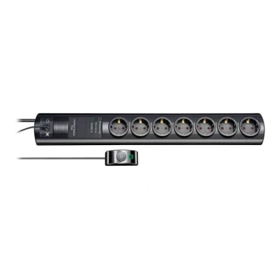Image de Brennenstuhl 1153300467 Primera Tec Comfort Switch Plus Prolongateur multiprise, Noir, 2m