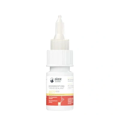 Image de Bäder joint fileté à résistance moyenne B577 Eco jaune mastic d&#039;étanchéité 10 ml, colle filetée, vis, fileté, liquide, d&#039;étanchéité, réparation de filetage,