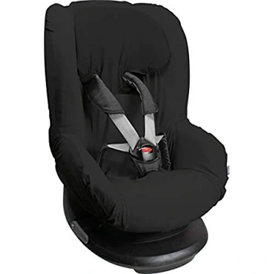 Image de Dooky Black Uni Housse pour siège d&#039;enfant (ajustement universel de nombreux modèles courants, groupe d&#039;âge 1+ 9 18 kg, système ceinture à 3 et 5 points), Noir