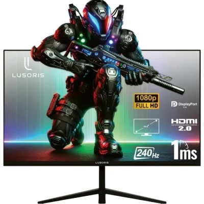 Image de LUSORIS Écran Gaming G24IF240 24.5&quot;, Fast IPS, Full HD 1920x1080, 240Hz, 1ms, Adaptive Sync, G AMD FreeSync, HDR 100, HDMI/DP, Flicker Free, Faible Lumière Bleue, Montage VESA