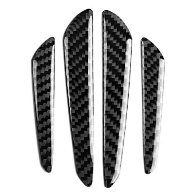 Image de KSTE 4pcs Garde Fibre de Carbone Bord Porte Pare Chocs Protection Inserts Couverture Voiture Universel
