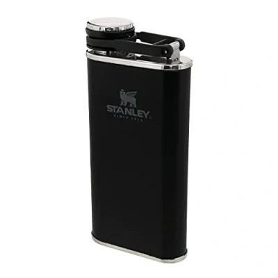 Image de Stanley Classic Wide Mouth Flask 0.23L Matte Black avec bouchon anti perte Flasque en acier Inoxydable à large ouverture étanche Sans BPA