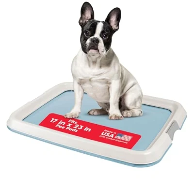 Image de IRIS USA Support de Tapis pour Chiots, Chien, Plateau d&#039;entraînement, Peut contenir des 43,2 x 58,4 cm ou Plus, Bleu