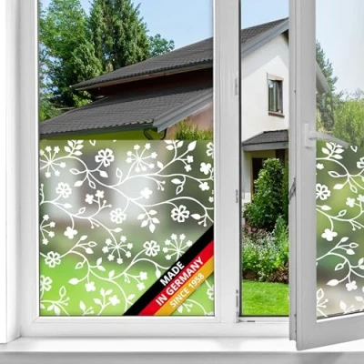 Image de d c fix film fenêtre anti regard électrostatique Tord opaque adhésif et décoratif brise vue cache pour vitre, vitrage, douche 90 cm x 1,5 m