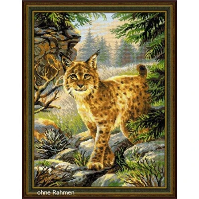 Image de RIOLIS Forêt wirtin Croix Contenu du, Coton, Multicolore, 30 x 40 0,1 cm