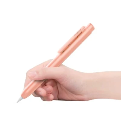 Image de MoKo Housse de Protection Compatible avec Pencil 1ème étui Rétractable Pointe pour iPad 10e Génération 2022/9e Gén 2021/8e 2020/7e 2019, Mini 5e Gén, Orange Rose