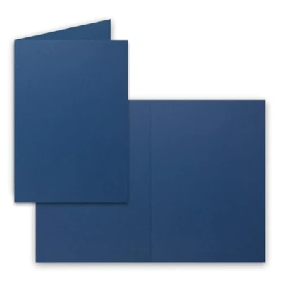 Image de FarbenFroh by GUSTAV NEUSER 25x Cartes dépliantes A6 Couleur: Bleu foncé 10,5 x 14,8 cm Pliantes pour Les Invitations, Salutations, à bricoler