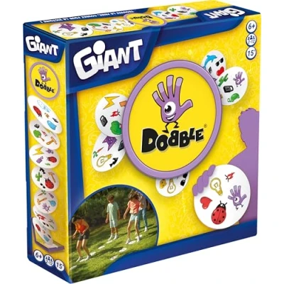 Image de Asmodee DOBBLE Giant Jeux de société Jeu Cartes intérieur/extérieur Observation et rapidité Adultes Enfants à partir 6 Ans 2 12 Joueurs 15 Minutes Version Française
