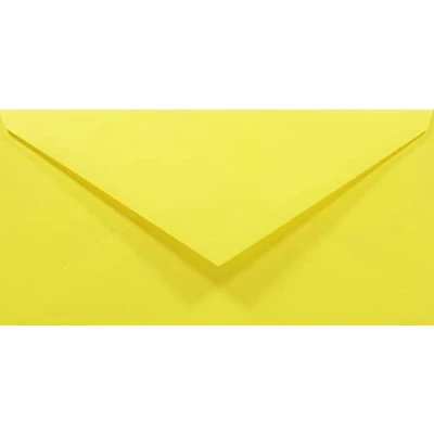 Image de Netuno 100 enveloppes longues jaunes DL 110x220mm Rainbow 80g rabat pointu collage humide colorées décoratives pour invitations mariage Noël cartes de voeux anniversaire fêtes