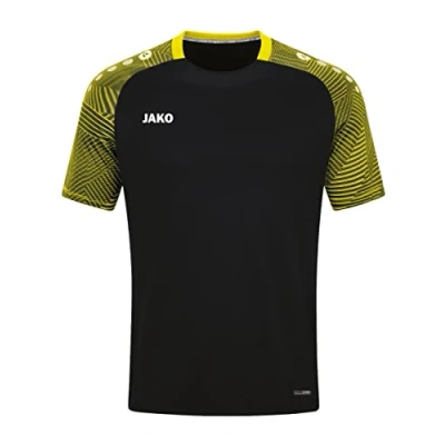 Image de JAKO T Shirt Maillot Performance, Mixte, Noir/Jaune Doux, 3XL