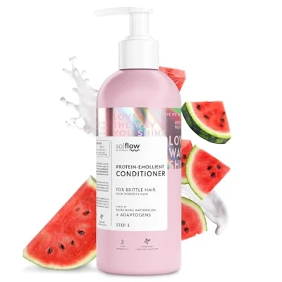 Image de So!Flow Après Shampoing Conditionneur Réparateur pour Cheveux à Porosité Élevée Renforce et Nourrit les Mèches Fragiles Enrichi en Centella Asiatica Protéine de Soja des Résilients