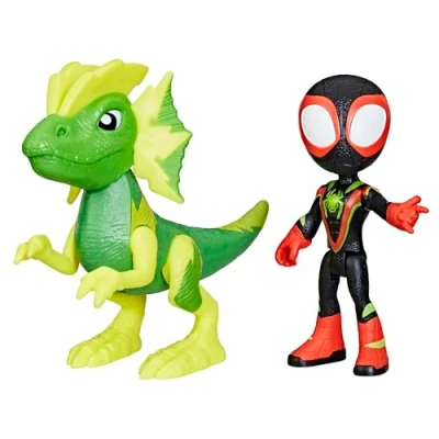Image de Spidey et Ses Amis Extraordinaires Dino Webs, Figurines Miles « Spin » Morales Marvel&#039;s Electrosaurus