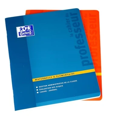 Image de Oxford Enseignants Cahier de Professeur Maternelle et Elémentaire 24 x 32 cm 100 Pages Couleurs Aléatoires Bord