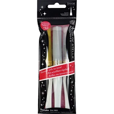 Image de Kuretake Zig Memory System Wink of Stella Brush, Plastique, Étincelant, 3 count (Pack 1), Set de Pièces
