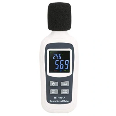 Image de Sonomètre Décibelmètre, MT 911A LCD Classe 2 Professionnel, Testeur de Détecteur Bruit Gamme 35dB 135dB