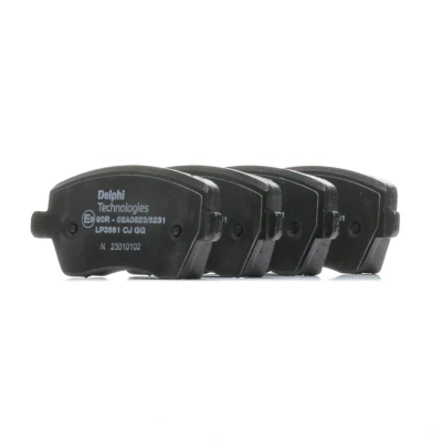 Image de DELPHI LP3551 Jeu de plaquettes frein non préparé pour indicateur d&#039;usure avec tôle anti bruit accessoires RENAULT: Kangoo II Express, CLIO 3