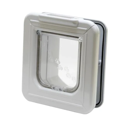 Image de Cat Mate Elite Chatière à Puce Électronique Avec Minuterie Numérique, Installation Facile Dans Les Portes UPVC, En Verre et Bois Blanc