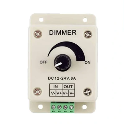 Image de CABLEPELADO Régulateur d&#039;intensité bande LED Variateur Dimmer Convient pour 5050 3528 DC 12 V 24 8 A