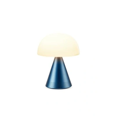 Image de Lexon MINA L Audio Lampe Champignon Portable et Enceinte Bluetooth rechargeable, à poser sans fil avec 9 couleurs de lumière Variateur d&#039;intensité, jusqu&#039;à 24h d&#039;autonomie Bleu Sombre