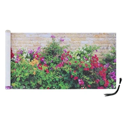 Image de Maximex Brise Vue Pratique pour Balcon Motif Fleurs de maçonnerie colorées Protection Contre Le Vent Haute résistance aux UV et intempéries Séchage Rapide indéchirable 5 m