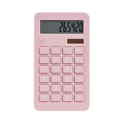 Image de Miquelrius Calculatrice Solaire, 10 Chiffres, Grandes Touches, écran LCD, Couleur Rose
