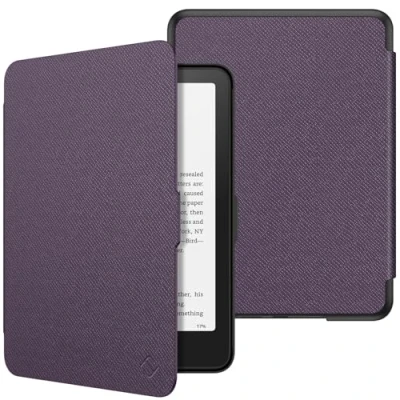 Image de FINTIE Étui pour 7&quot; Kindle Paperwhite 2024 (12e Génération) et Colorsoft Signature Edition (1re Génération), Coque Fine Léger, Housse Réveil/Veille Automatique, Pourpre