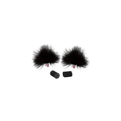 Image de Rycote 065552 Ristretto Fourrure Anti vent pour Mousse Micro cravate, noir (pack de 2)