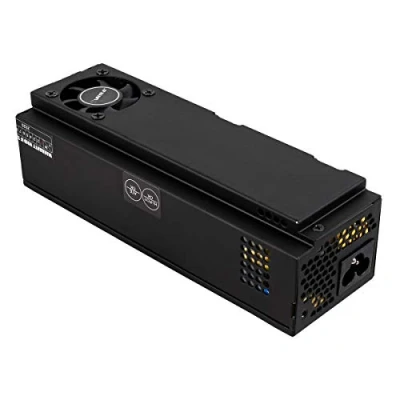 Image de UNYKAch Source d&#039;alimentation ITX 150 W, consommation inférieure à 0,5 Puissance nominale Haute Performance, Ventilateur de 40 mm, connecteur Sata, 20 + 4 Broches, Molex