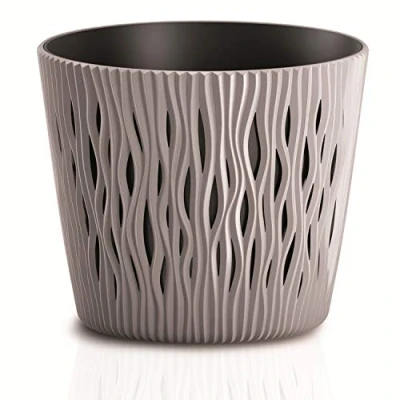 Image de Prosperplast Pot de fleurs 1,7L moka Sandy Round DSR160