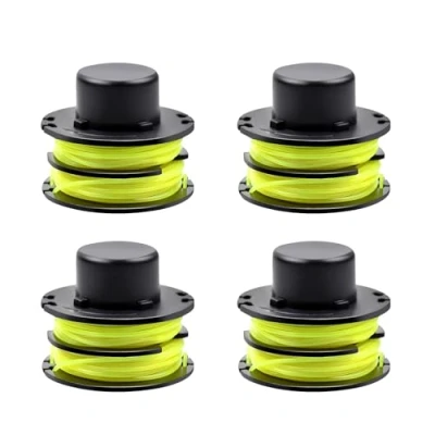 Image de Viilich Lot de 4 bobines fil pour Ryobi RAC119, compatible avec RLT3025F/S, RLT3525S, bobine coupe herbe, herbe rechange RAC119