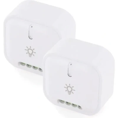 Image de DiO Connected Home Set de 2 modules On/Off 1000W pour commander l&#039;éclairage sans fil 54857 Blanc