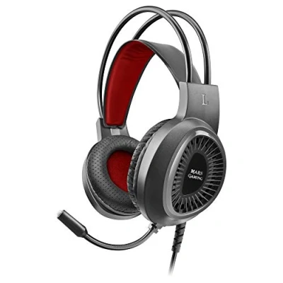 Image de Mars Gaming MH120, Casque Superbass+Micro Flexible, Ultra Léger, Airtech, Noir