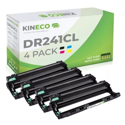 Image de Kineco 4 Tambours compatibles pour Brother DR241CL DR 241CL DCP 9020CDW HL 3140 CW 3170 3150 CDW CDN MFC 9130 9140 9330 9340