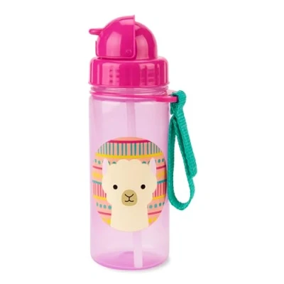 Image de Skip Hop Gourde à Paille Lama Enfant Enfants 3 Ans et Plus Inclus Sangle Pratique, Pour l&#039;Autonomie Alimentaire, la Motricité Facile Ouvrir, Sans BPA Lavable au Lave Vaisselle