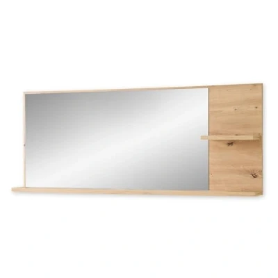 Image de Stella Trading Bari Miroir Mural Aspect chêne Artisan certifié FSC Pratique avec étagère pour Couloir et Garde Robe 148 x 60 17 cm (l H P)